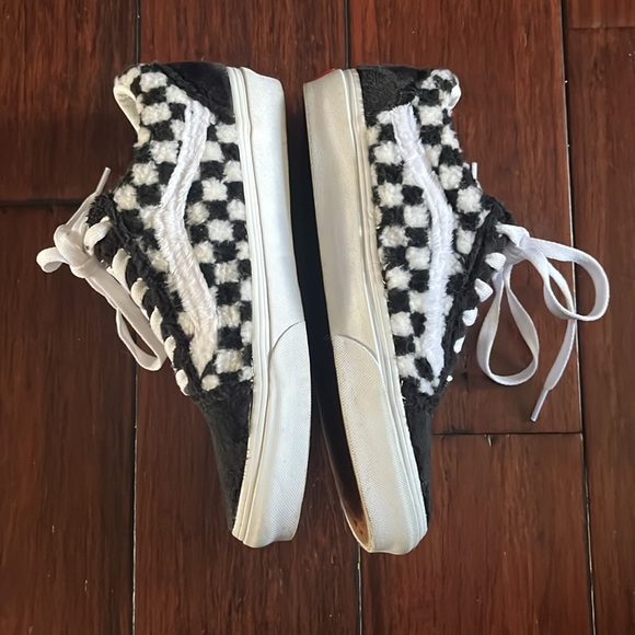 Mens Checkerboard Vans sherpa - Picture 7 of 8